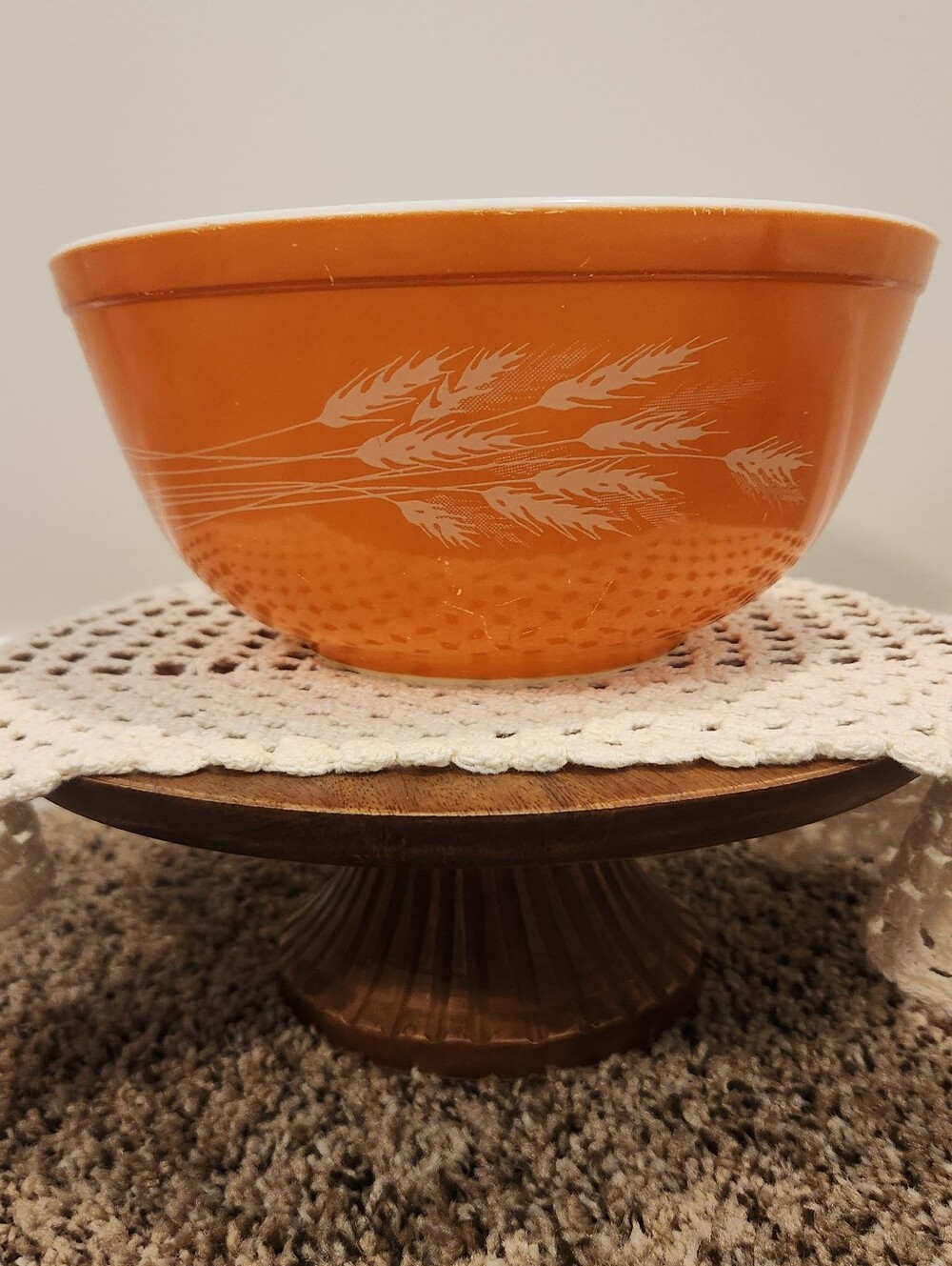 Vintage Pyrex Autumn Harvest Wheat Pattern 2.5 Quart Bowl #403